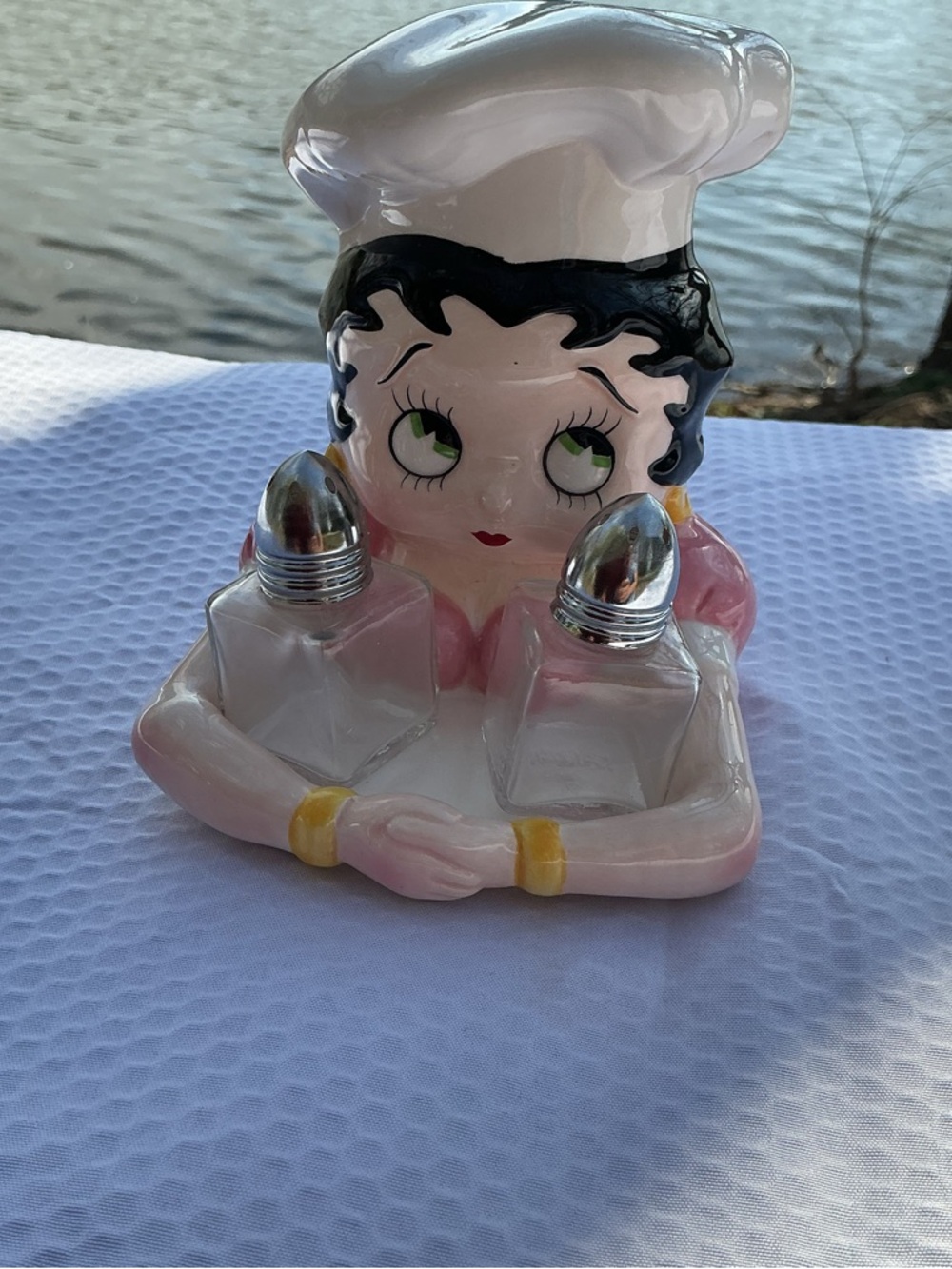Novelty Pink Chef Salt and Pepper Shaker Set